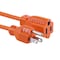 Ge Extension Cord, 16 AWG, Outdoor, 16/3, 1 Outlets, Orange, Vinyl, 100 ft 51923 - alternate 4